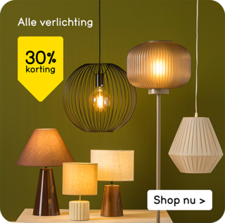 Alle verlichting 30% korting 