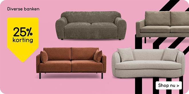 Diverse banken 25% korting