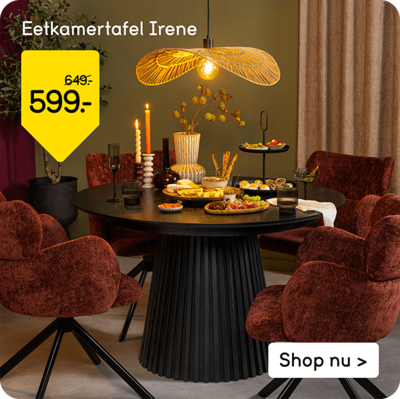 Eetkamertafel Irene van 649 voor 599