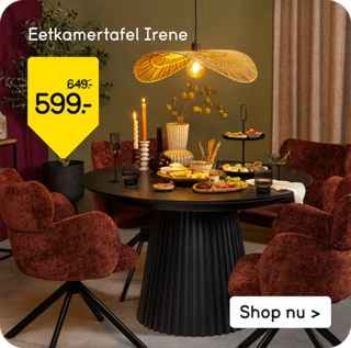 Eetkamertafel Irene van 649 voor 599