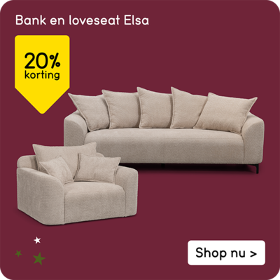 Elsa banken en loveseats 20% korting