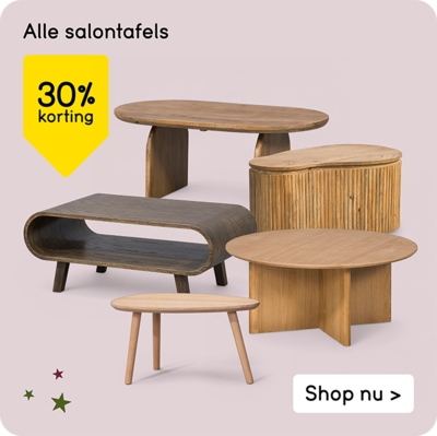 Alle salontafels 30% korting