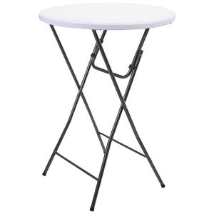 Statafel inklapbaar - wit - Ø80x110 cm