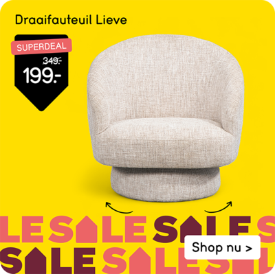 Draaifauteuil Lieve superdeal van 349.- voor 199.-