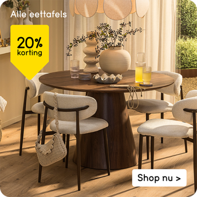 Alle eettafels 20% korting