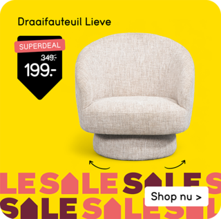 Draaifauteuil Lieve superdeal van 349.- voor 199.-