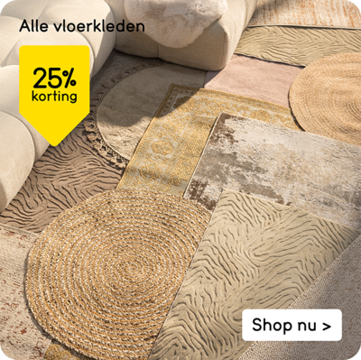Alle vloerkleden 25% korting