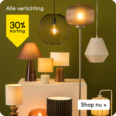 Alle verlichting 30% korting