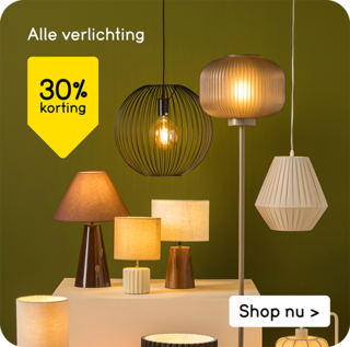 Alle verlichting 30% korting