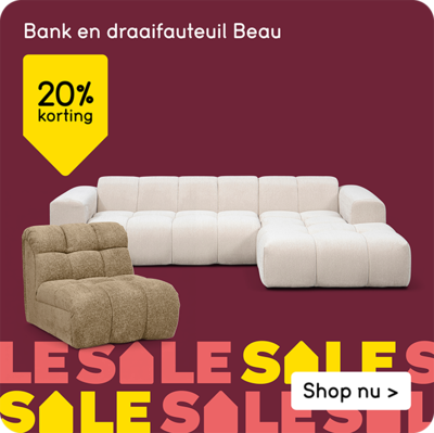 Bank en draaifauteuil Beau 20% korting