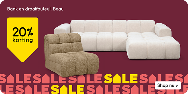 Bank en draaifauteuil Beau 20% korting