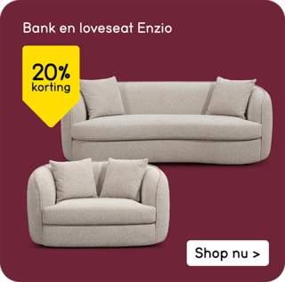 Bank en loveseat Enzio 20% korting