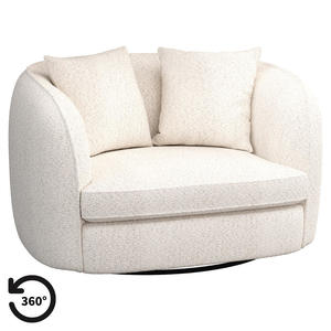 Draaibare Loveseat Enzio - stof Wales - crème