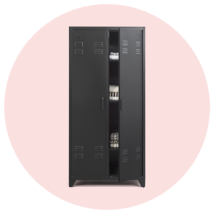 Kledingkast Mick 2-deurs - antraciet - 180x85x50 cm