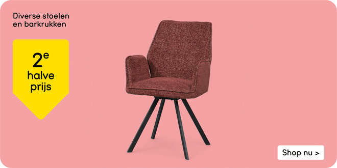Diverse stoelen en barkrukken 2e halve prijs