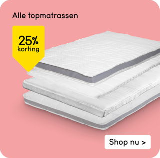 Alle topmatrassen 25% korting