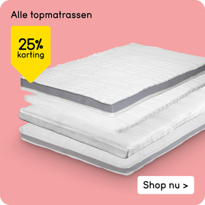 Alle topmatrassen 25% korting
