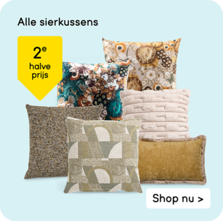 Alle sierkussens 2e halve prijs