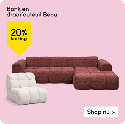Bank en draaifauteuil Beau 20% korting