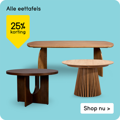 Alle eettafels 25% korting