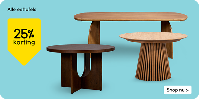 Alle eettafels 25% korting