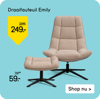 Draaifauteuil Emily van 299,- voor 249,-