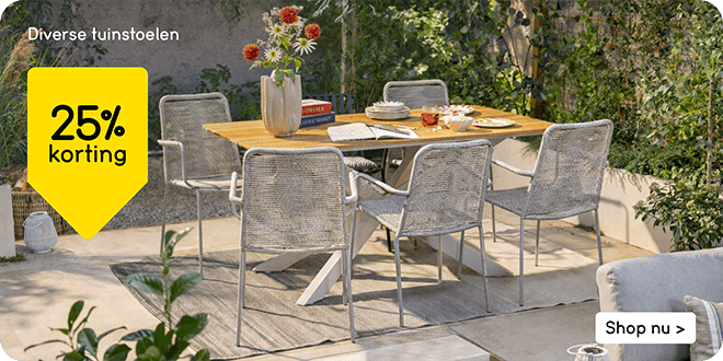 Diverse tuinstoelen 25% korting