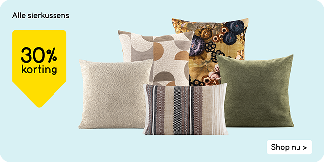 Alle sierkussens 30% korting