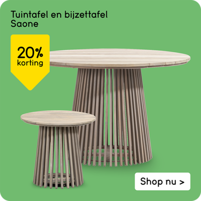 Tuintafel en bijzettafel Saone 20% korting