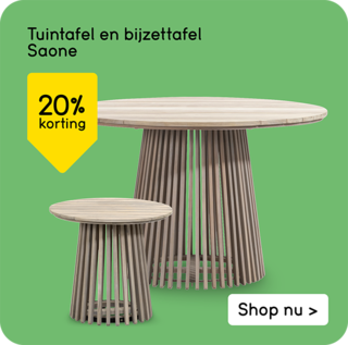 Tuintafel en bijzettafel Saone 20% korting