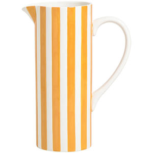 Karaf Streep geel keramiek - 25 cm