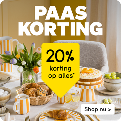Paaskorting: 20% korting op alles