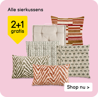 Alle sierkussens 2+1 gratis