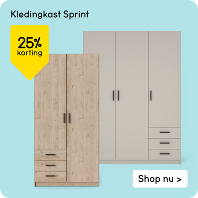 Kledingkast Sprint 25% korting