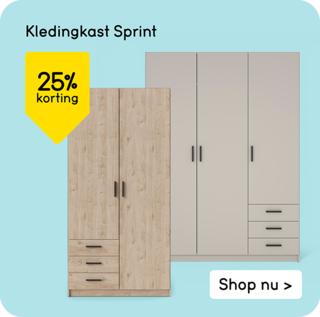Kledingkast Sprint 25% korting