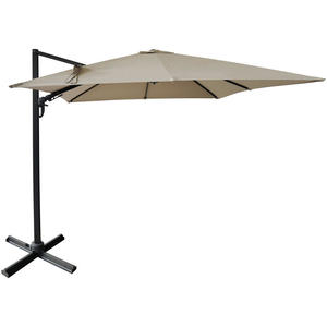 Zweefparasol Mia - taupe - 300x300 cm