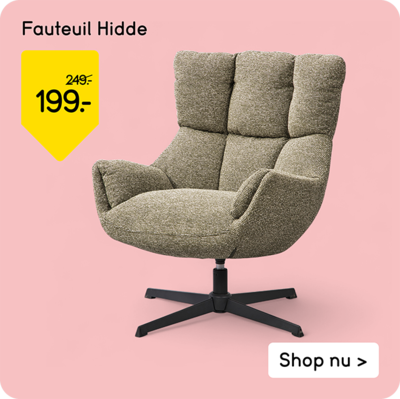 Fauteuil Hidde van 249,- voor 199,-