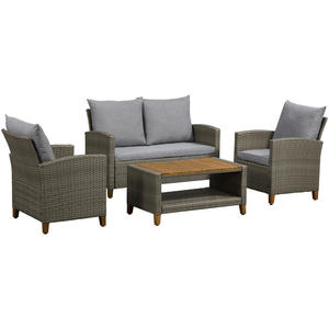 Loungeset Turijn - grijs - 4-delig