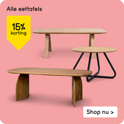 Alle eettafels 15% korting