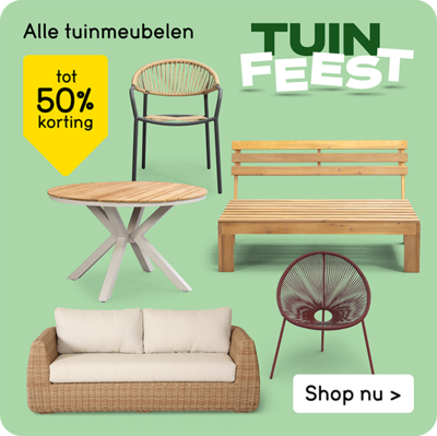 Tuinfeest: tot 50% korting op alle tuinmeubelen