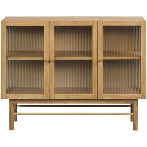 Vitrinekast Nigel - naturel - 85x110x34 cm
