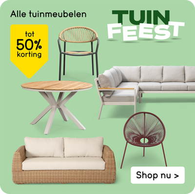Alle tuinmeubelen tot 50% korting