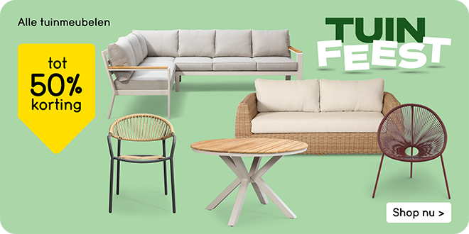 Alle tuinmeubelen tot 50% korting
