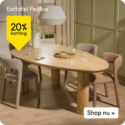 Eettafel Pebble 20% korting