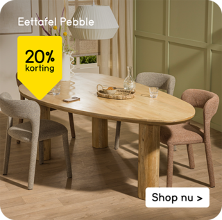 Eettafel Pebble 20% korting