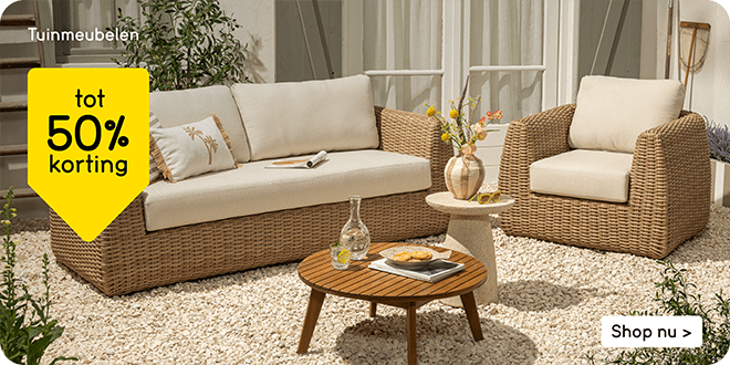 Tuinmeubelen tot 50% korting