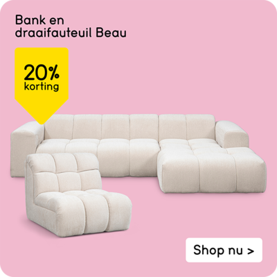 Bank en draaifauteuil Beau 20% korting