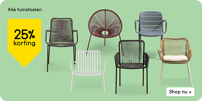 Alle tuinstoelen 25% korting