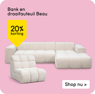 Bank en draaifauteuil Beau 20% korting