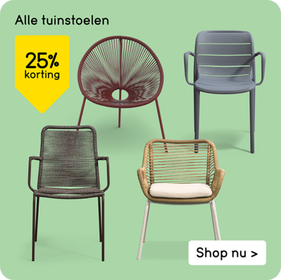 Alle tuinstoelen 25% korting